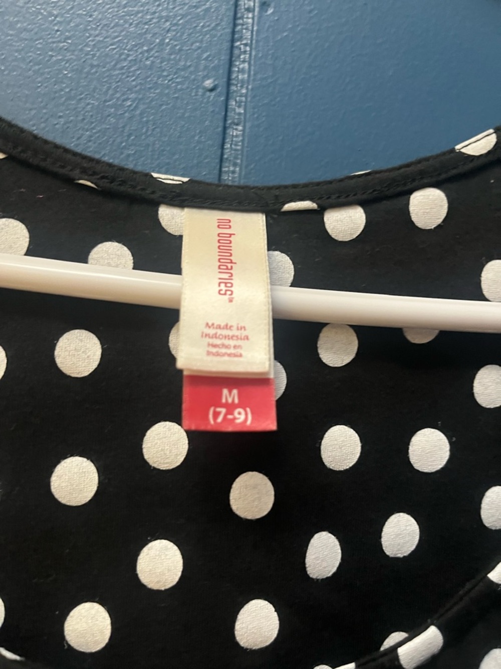 No Boundaries Black and White Polka Dot Tee